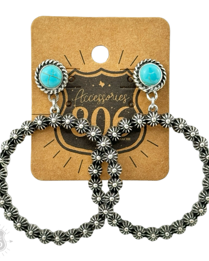 Western concho berry earring