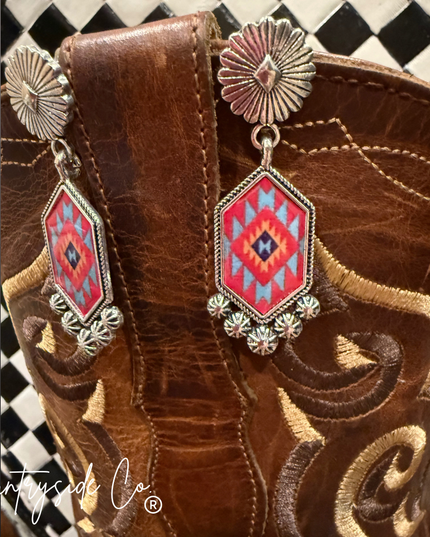 Canyon Red Dangle Earrings