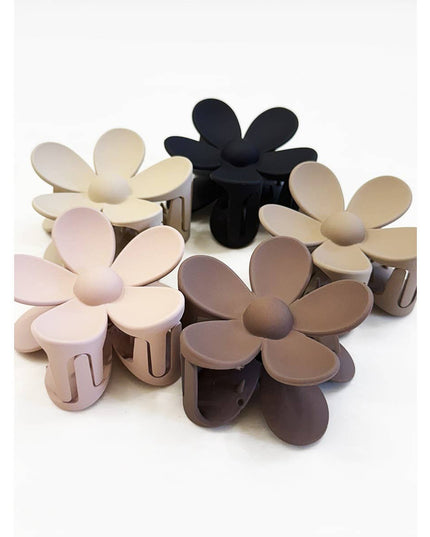 Matte Neutral Color Daisy Hair Clips