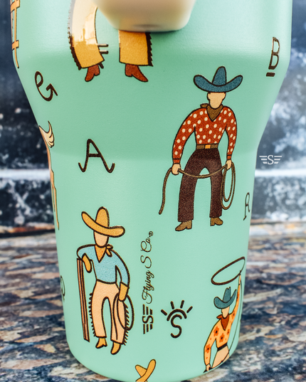 Life of a Cowboy Flip Lid Tumbler