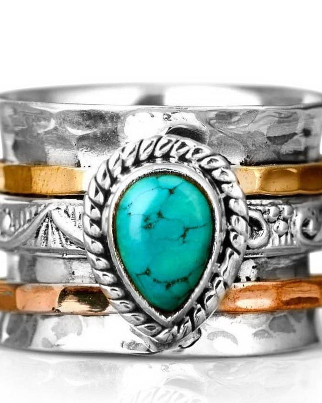 Teardrop Natural Stone Ring | 40R116