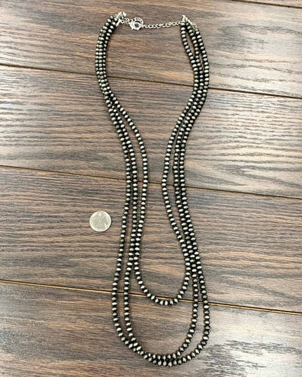734319, Handmade 34" Navajo Bead Necklace