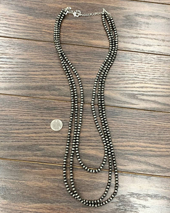 734319, Handmade 34" Navajo Bead Necklace