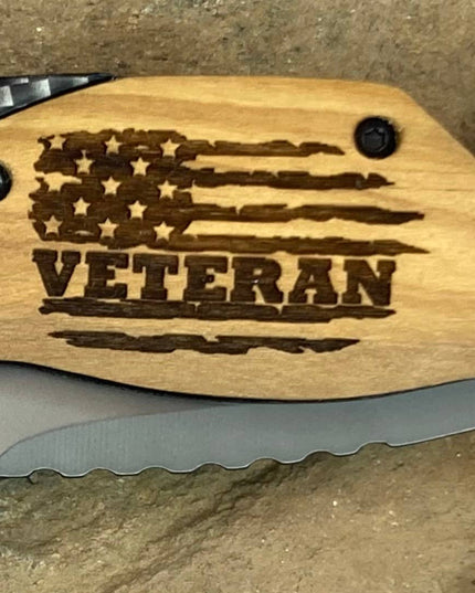 Flag with Veteran Knife