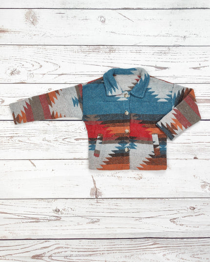 Kids Aztec Printed Shacket