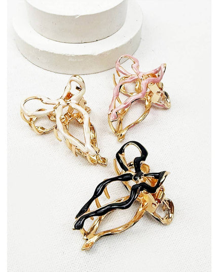 Bow Shape Mini Metal Claw Clip