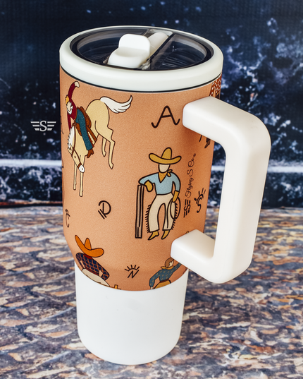 Life of a Cowboy Flip Lid Tumbler