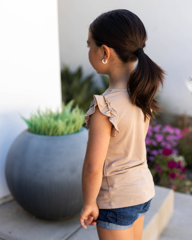 Ruffle Sleeve Little Girl Top