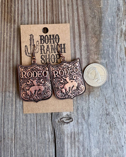 Western RODEO Pendant Dangle Earrings