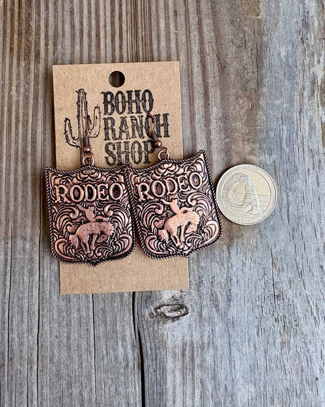 Western RODEO Pendant Dangle Earrings