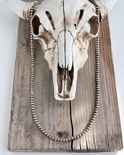 3mm Western Style Navajo Pearl Bead Necklace