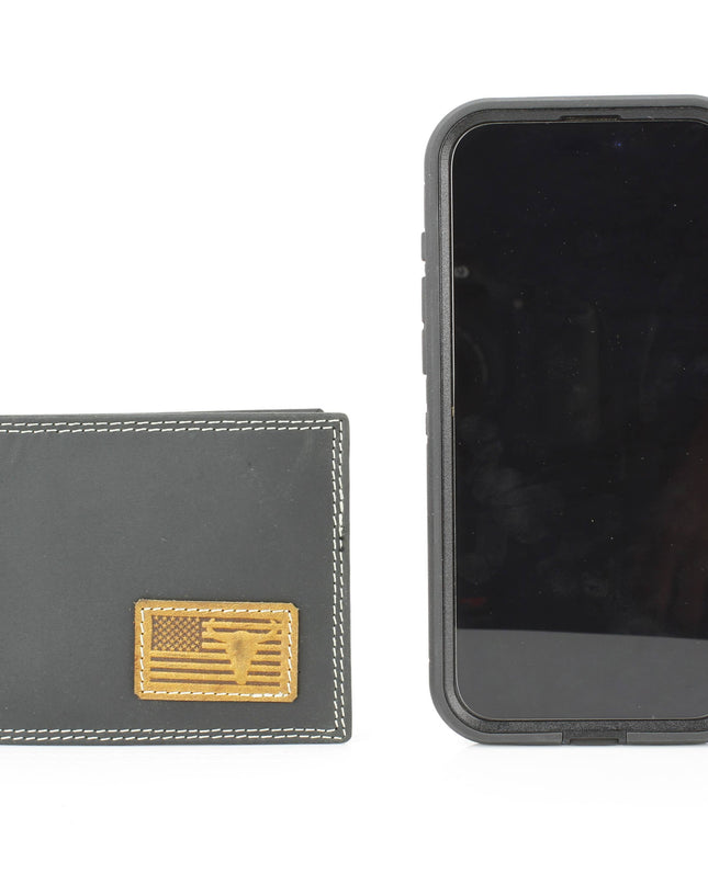 Bi-Fold Men’s Wallet with American Flag ABMW 25-2005