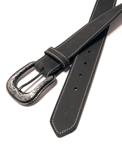 Stitched Top Grain Leather Belt