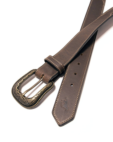 Stitched Top Grain Leather Belt