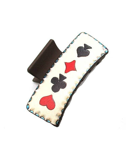 POKER CARD DESIGN HAIR CLAW