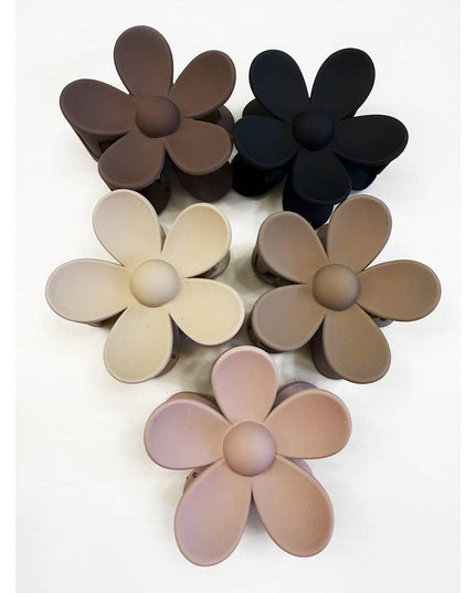 Matte Neutral Color Daisy Hair Clips