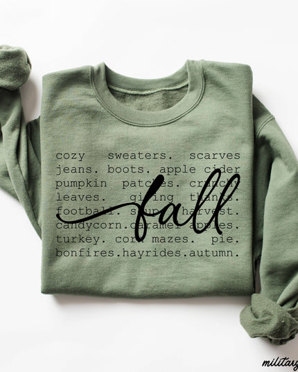 Fall Words Sweatshirt *5 Colors (S-3X)