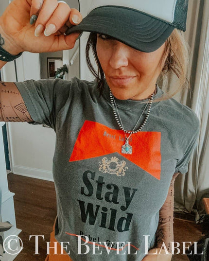 Charcoal Stay Wild T Shirt Dress