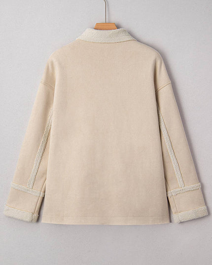 FB Western Suede Sherpa Lined Buttoned Jacket