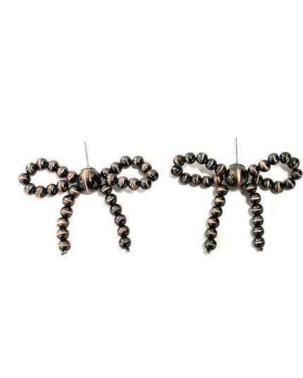 WESTERN NAVAJO PEALR RIBBON EARRINGS
