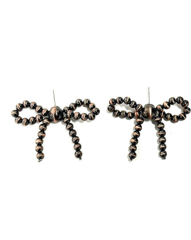 WESTERN NAVAJO PEALR RIBBON EARRINGS