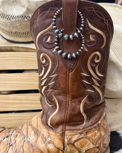 Western Bead Hoop Earrings