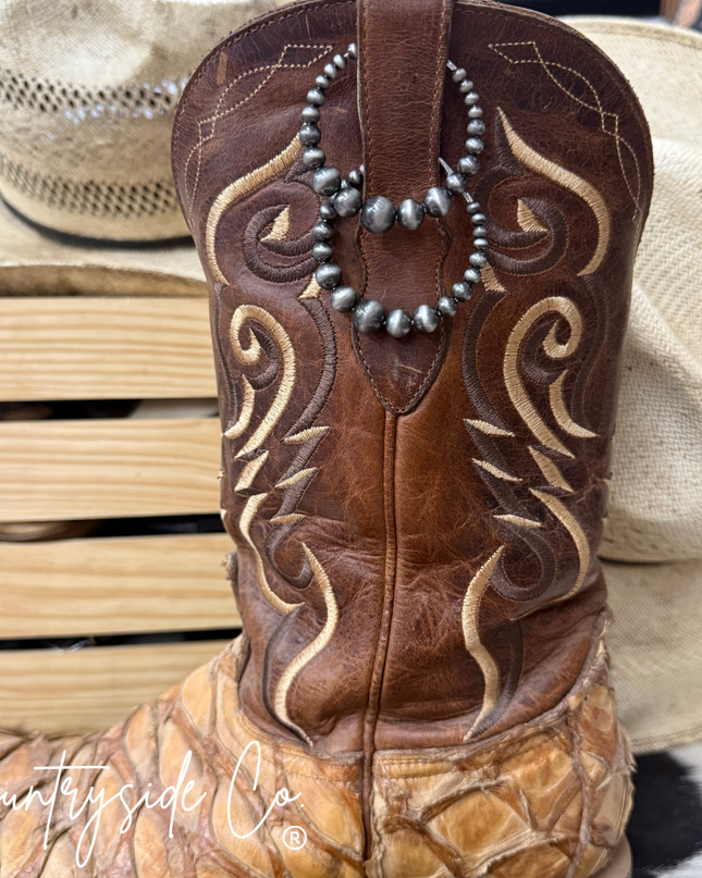 Western Bead Hoop Earrings