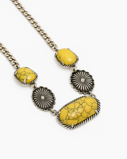 Mello and Yellow Bright Western Day Fashion Necklace