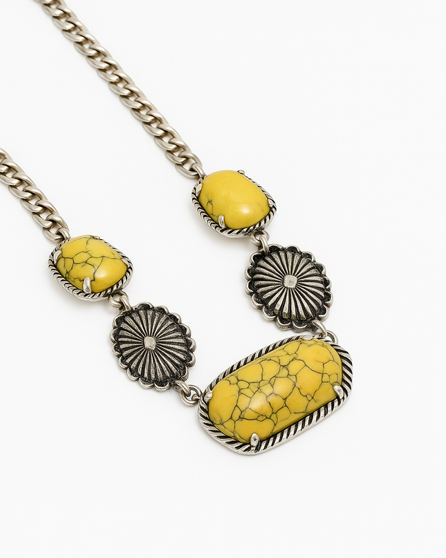 Mello and Yellow Bright Western Day Fashion Necklace