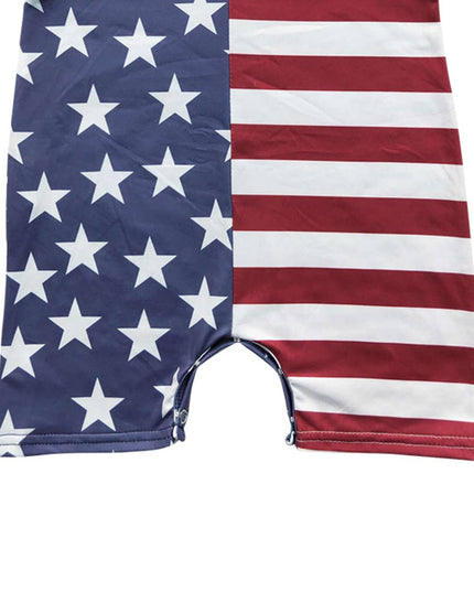 Baby Boys 4th of July Star Stripes Rompers