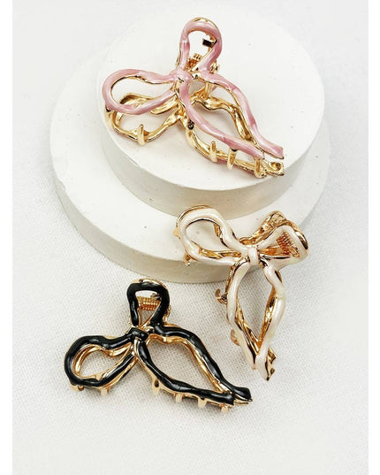Bow Shape Mini Metal Claw Clip