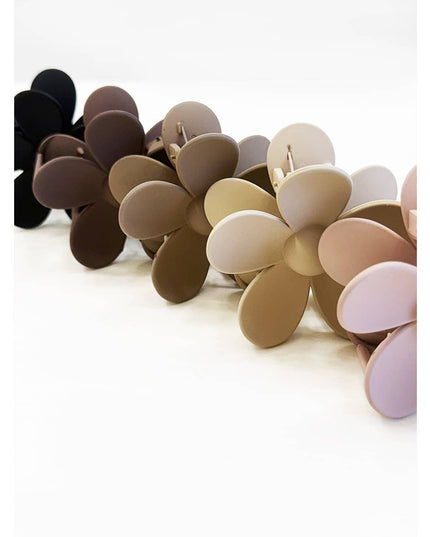 Matte Neutral Color Daisy Hair Clips