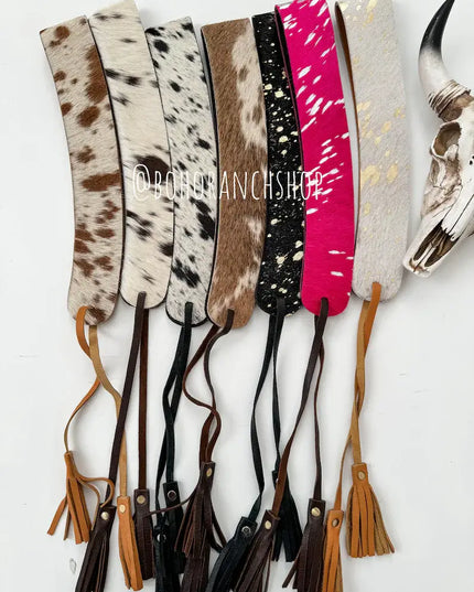1.65” COWHIDE HAT BAND Leather Hat Band leather ties