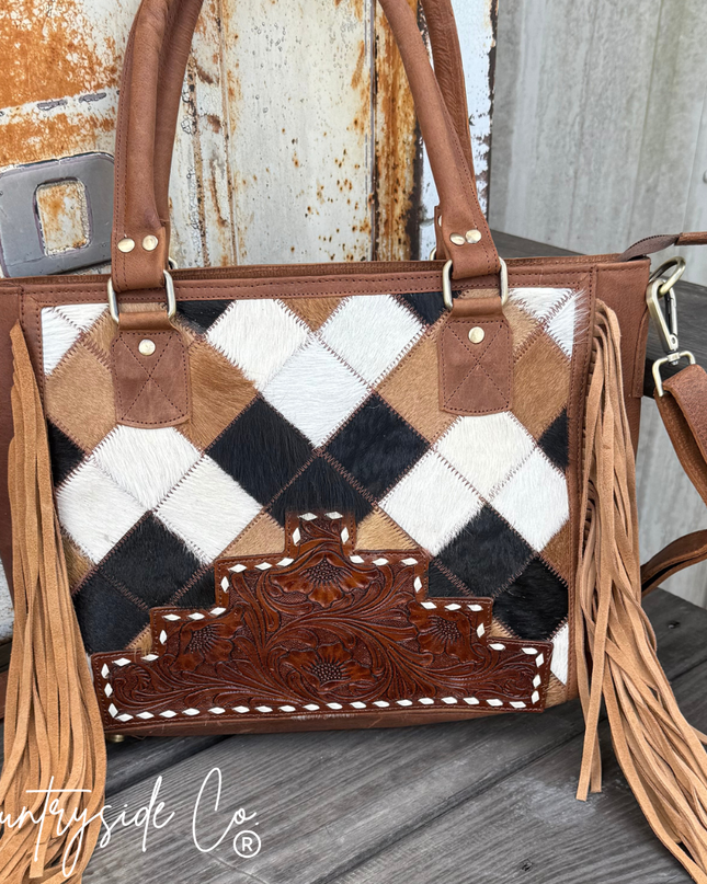 Conway Cowhide Purse