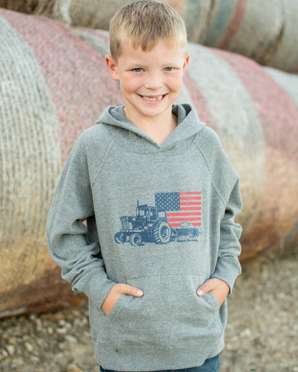 Patriotic Tractor Toddler/Youth Hoodie