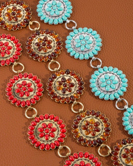 Western Circle Concho Disc Chain Belt
