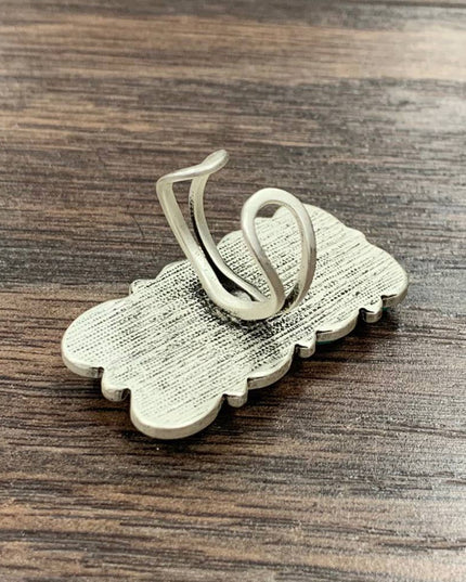 750340, Turquoise, Brass Adjustable Ring