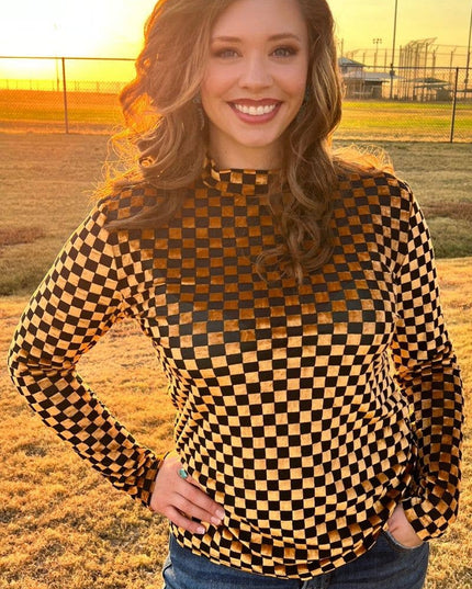 Pep Rally Velvet Mesh Gold/Black