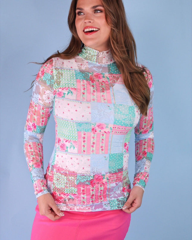Kylie Lace Top- Heirloom Patchwork