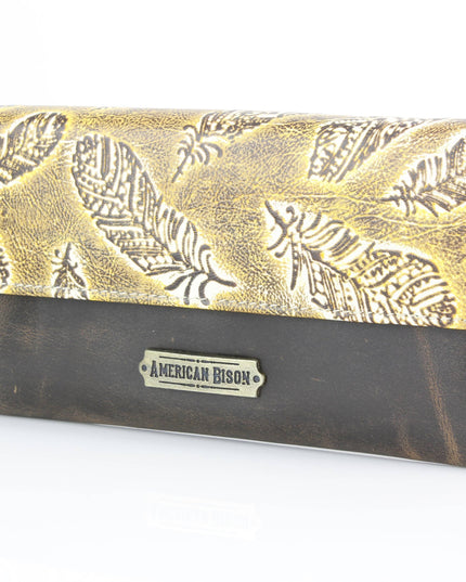 Women’s Brown Leaf Embossed Clutch ABLW 18-2544