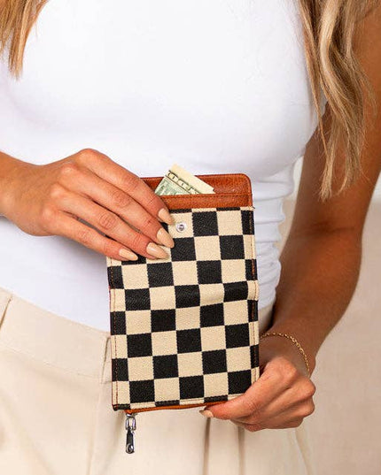 Wilma Mixed Media Fold-Over Wallet