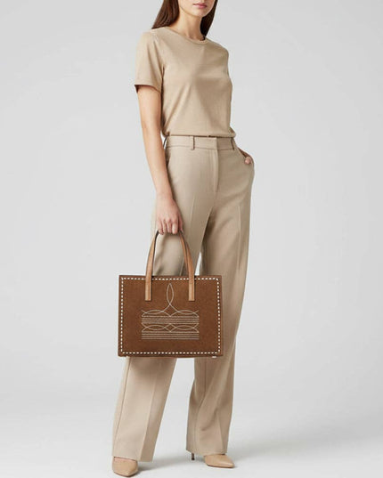 ADBGM517 Tote Genuine Western Suede Leather women bag