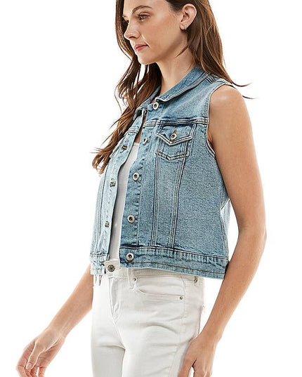 Women's Spandex Denim Vest