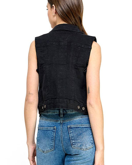 Women's Spandex Denim Vest