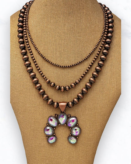 Triple Layer Western Beaded Squash Blossom