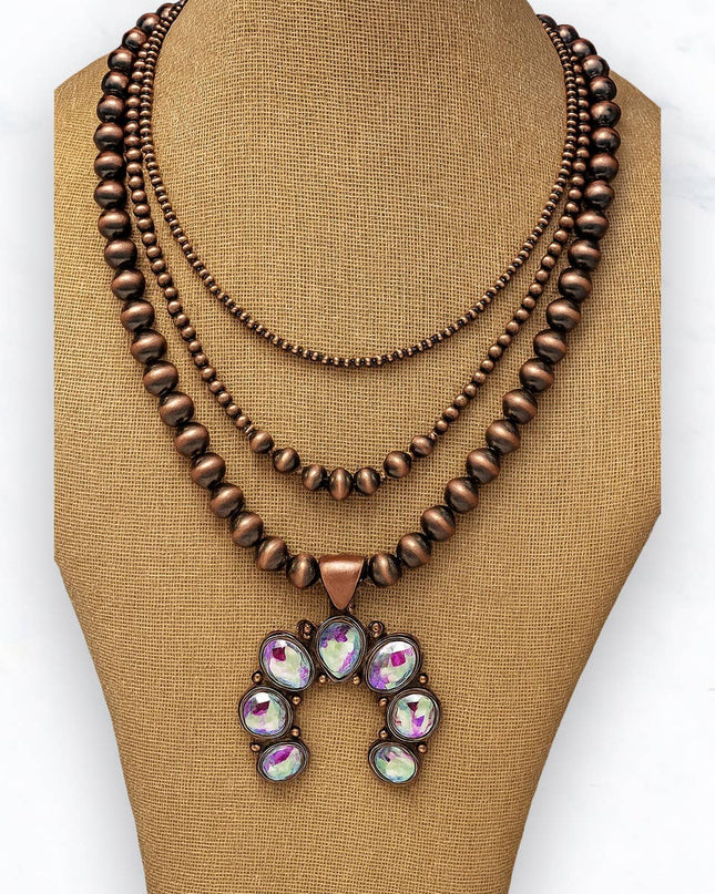 Triple Layer Western Beaded Squash Blossom