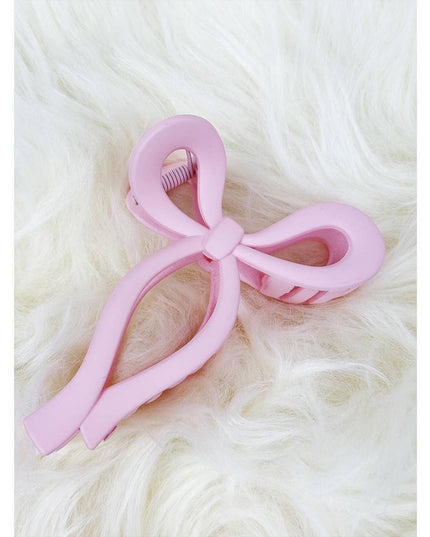 Assorted Pink and Taupe Shades of Bow Clip