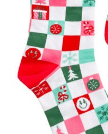Socks - Christmas Checkered