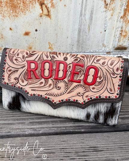 Rodeo Darling Cowhide Wallet Wristlet