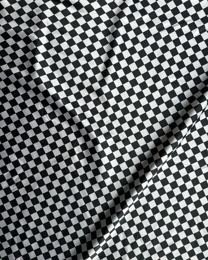 WILD RAG Black and White Check Cowboy Western Neck Scarf Bandanna by Double B Wild Rags